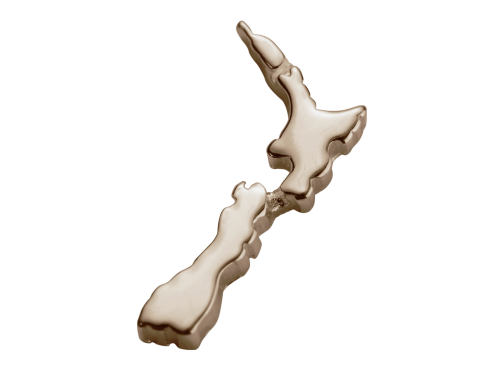 Stow 9ct Rose NZ Map Charm image