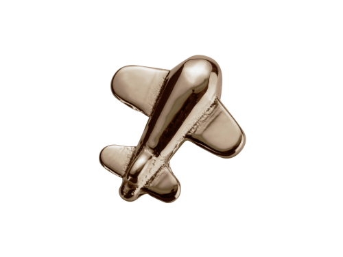 Stow 9ct Rose Aeroplane Charm image