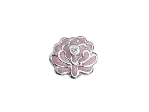 Stow Stg Enamel Chrysanthemum Flower Charm image