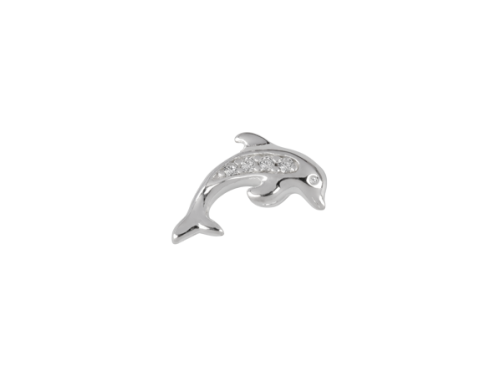 Stow Stg CZ Dolphin Charm image