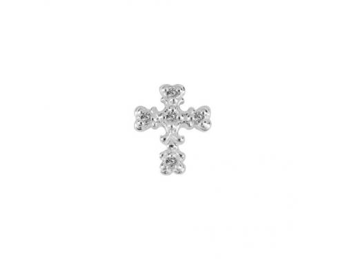 Stow Stg CZ Shining Cross Charm image