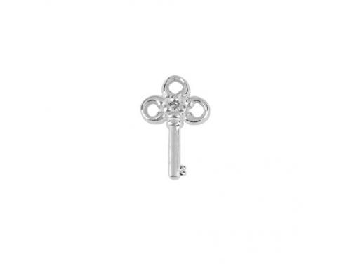 Stow Stg CZ Lucky Key Charm image