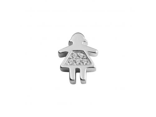 Stow Stg CZ Stowaway Girl Charm image