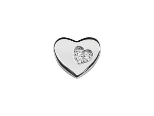 Stow Stg CZ Heart Of Hearts Charm image