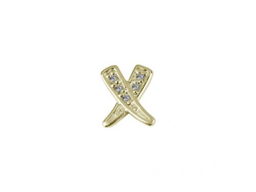 Stow 9ct CZ Kisses Charm image