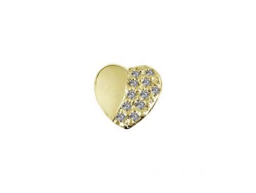 Stow 9ct CZ Eternity Heart Charm image