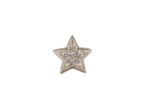 Stow 9ct Rose CZ Shooting Star Charm image