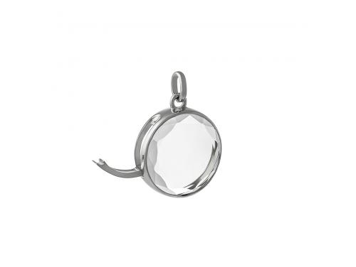 Stow Sterling Silver Medium Faceted Glass Locket image