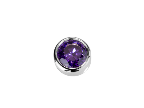 Stow Amethyst CZ Virtue Charm image