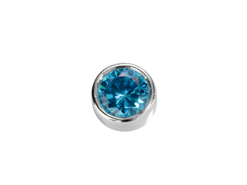 Stow Blue Topaz CZ Virtue Charm image