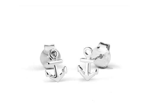 Stow Sterling Silver Anchor Earrings image