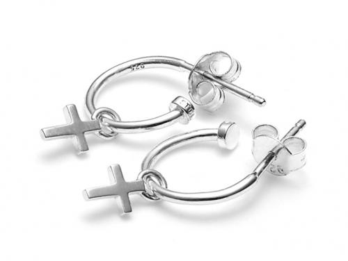 Stolen Girlfriends Club Stg Cross Anchor Earrings image