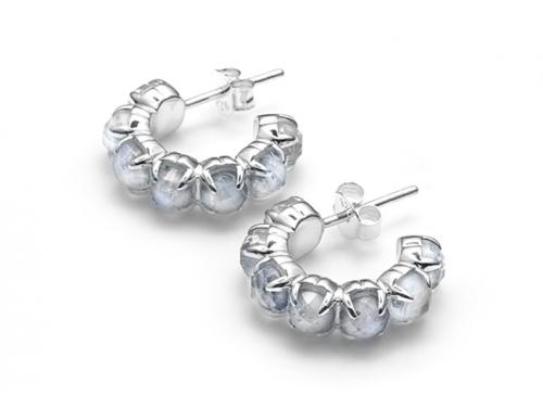 Stolen Girlfriends Club Halo Cluster Earrings - Moonstone image