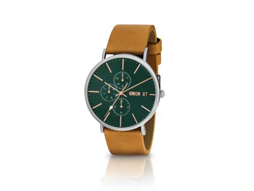 Union St. Callum Silver and Tan Watch image