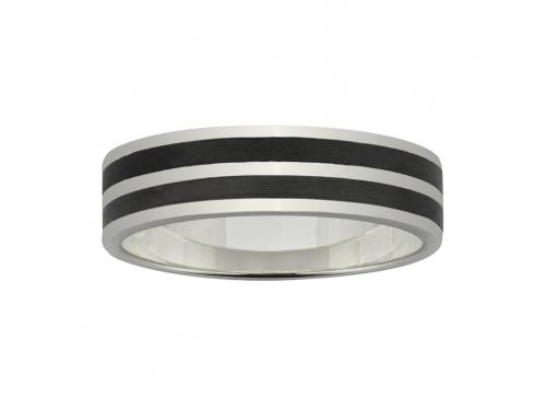 Ziro 9ct White Gold 6mm Stripe Wedder image