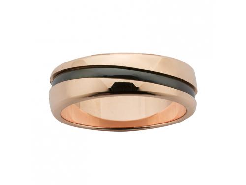 Ziro 9ct Rose Gold 7mm Diagonal Inlay Wedder image