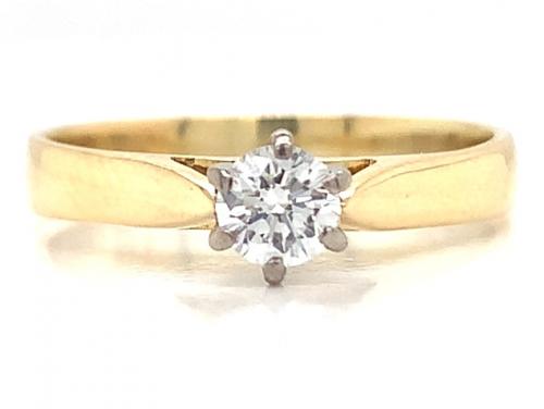 18ct Diamond Solitaire Ring TDW 0.23ct image