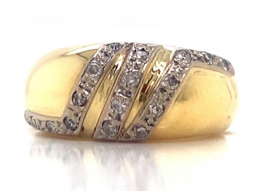 18ct Diamond Deco Dome Ring TDW 0.25ct image