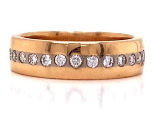 18ct Two Tone Diamond Ring TDW 0.58ct image
