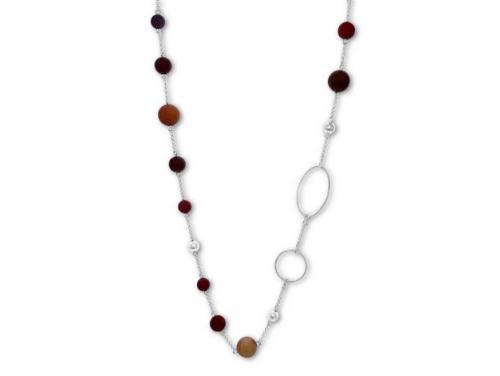 La Pierre Stg Mustard Mookaite Bead 85cm Necklace image