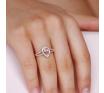 070802 9ct Rose Pear Morganite Diamond Ring TDW 1.25ct image