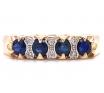 9ct Sapphire & Diamond Bridge Ring image