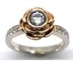 18ct Two Tone Solitaire Rose Ring TDW.53CT image