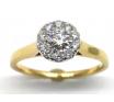 9ct Diamond Halo Cluster Ring TDW.50CT image