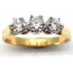 9ct 3 Diamond Ring TDW.50CT image