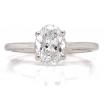 18ct White Gold Lab Grown Diamond Oval Solitaire Ring TDW 1.00CT image