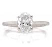 18ct White Gold Lab Grown Diamond Oval Solitaire Ring TDW 1.00CT image