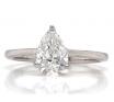 18ct White Gold Lab Grown Diamond Pear Solitaire Ring TDW 1.00CT image