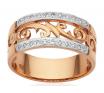 9ct Rose Gold Diamond Filigree Ring image