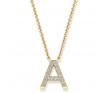 9ct Diamond Initial A Pendant image