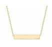 9ct Solid Bar Necklace 40cm image