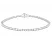 9ct White Gold Diamond Tennis Bracelet TDW 1.45ct image