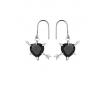 Karen Walker Stg Onyx Cupid Arrow & Heart Earrings image