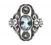 Sterling Silver Blue Topaz Dress Ring image