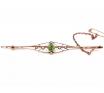 9ct Peridot Vintage Pearl Bar Brooch image