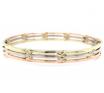 9ct Tri Gold Snap & Hinge Bracelet image