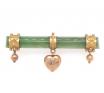 9ct Greenstone Heart Brooch image