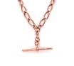9ct Rose Open Curb Fob Chain 40cm image