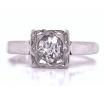 Platinum/Palladium/18ct White Gold Diamond Solitaire Ring TDW 0.46ct image