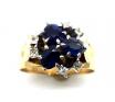 18ct Synthetic Sapphire Diamond Dress Ring image