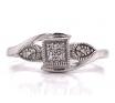 9ct White Gold Diamond Deco Ring image