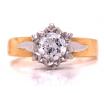 18ct Old Cut Diamond Illusion Solitaire Ring TDW 0.46ct image