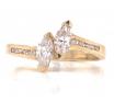 18ct Two Marquise Cubic Zirconia Ring image