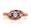 9ct Three Diamond Swirl Ring TDW 0.15ct image