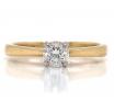 18ct/Platinum Diamond Sapphire Solitaire Ring TDW 0.30ct image