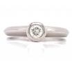 Platinum Diamond Rubset Solitaire Ring TDW 0.23ct image